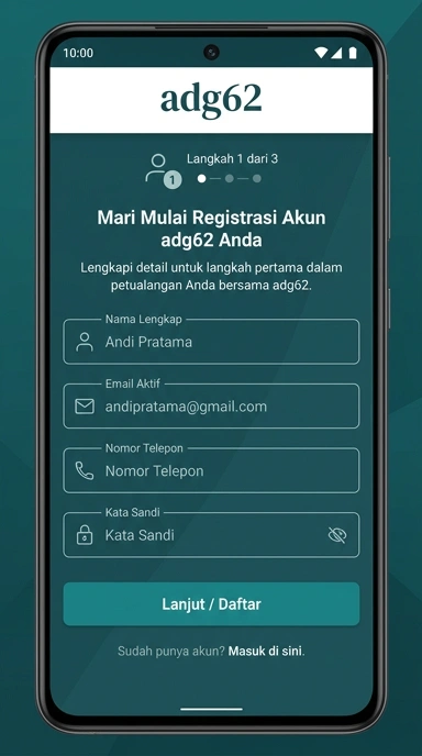 Panduan Registrasi Akun adg62 untuk Pengguna Android