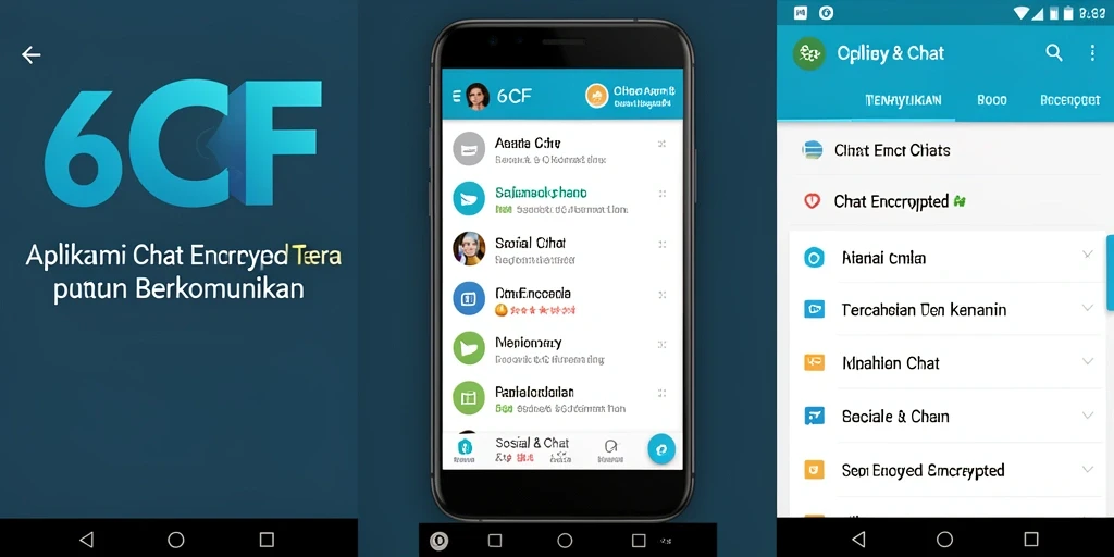 Antarmuka aplikasi 6CF untuk Chat Encrypted yang modern dan ramah pengguna.