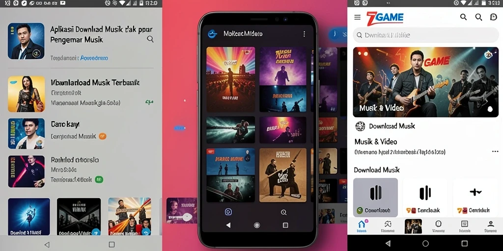 Tampilan antarmuka 7GAME untuk Download Musik yang menarik.