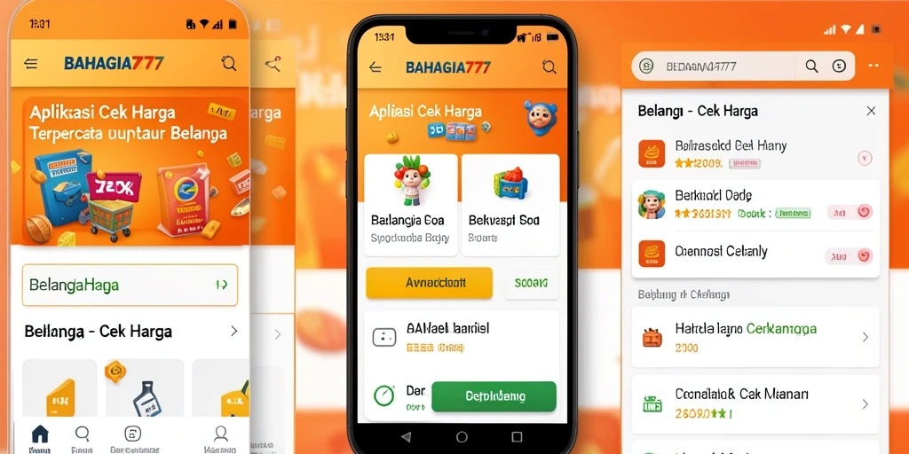 Tampilan antarmuka aplikasi BAHAGIA777 untuk Cek Harga.