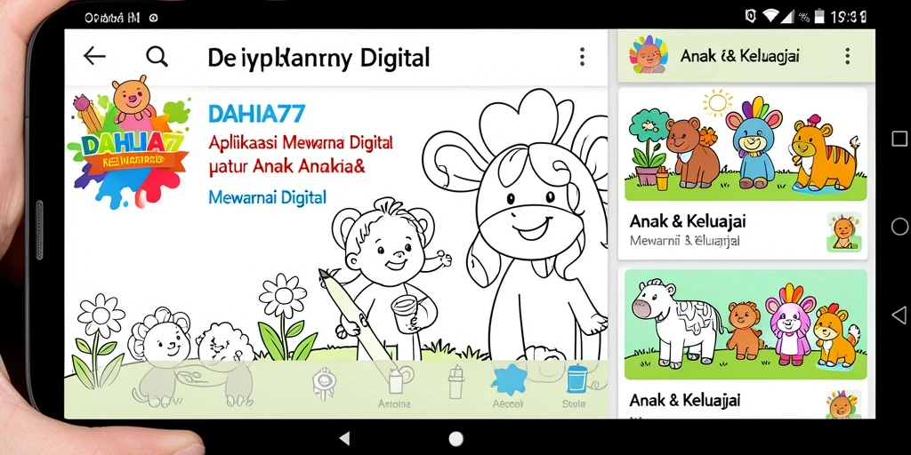 Antarmuka aplikasi DAHLIA77 yang menarik untuk mewarnai.