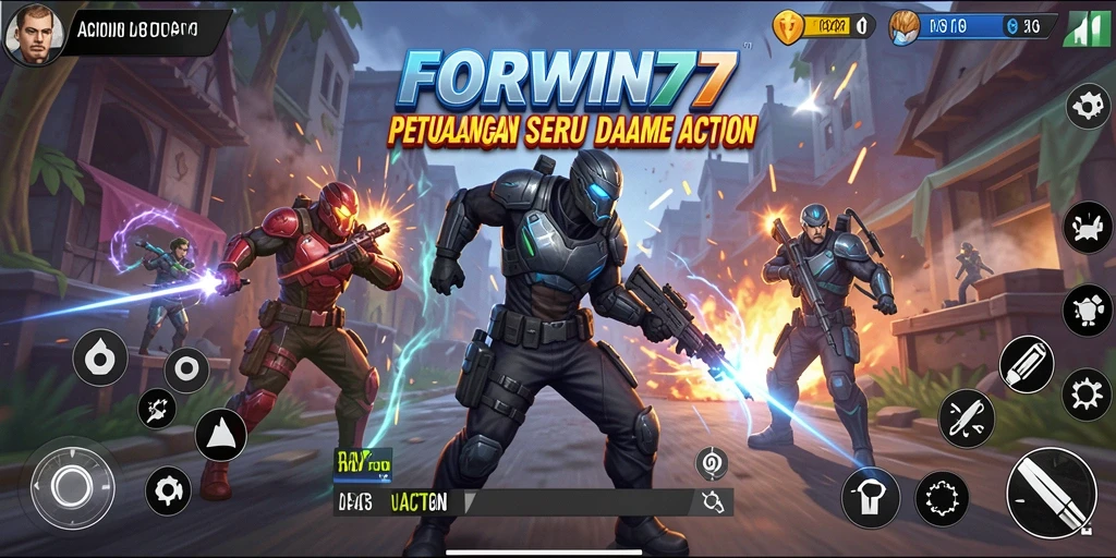 Tampilan antarmuka gameplay seru dalam FORWIN77.
