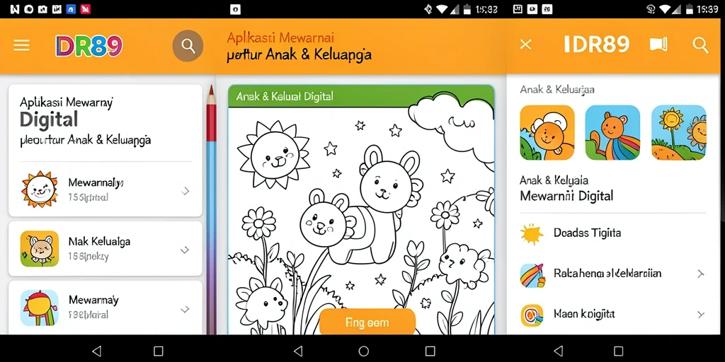 Tampilan antarmuka aplikasi Mewarnai Digital yang menarik dan mudah digunakan.