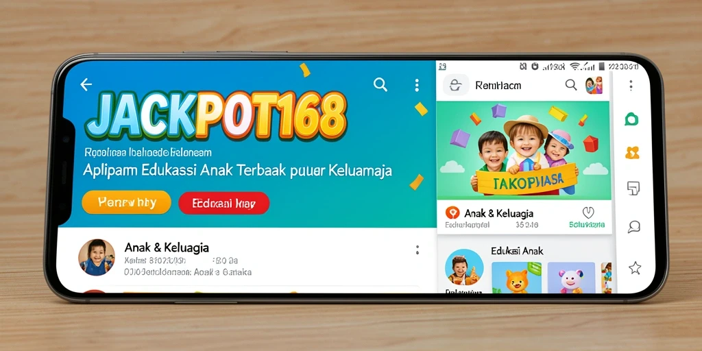 Tampilan antarmuka menarik dari aplikasi edukasi anak JACKPOT168.