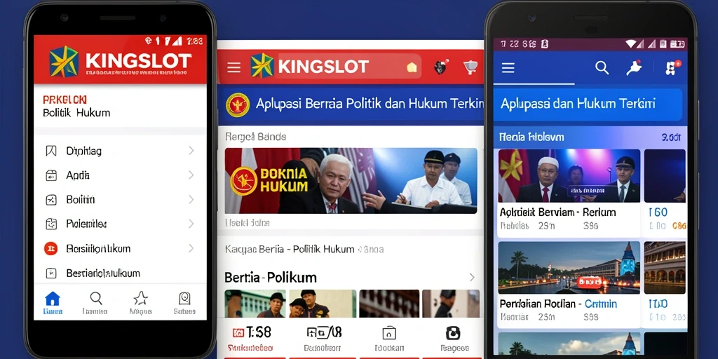 Tampilan antarmuka aplikasi KINGSLOT yang modern dan informatif.