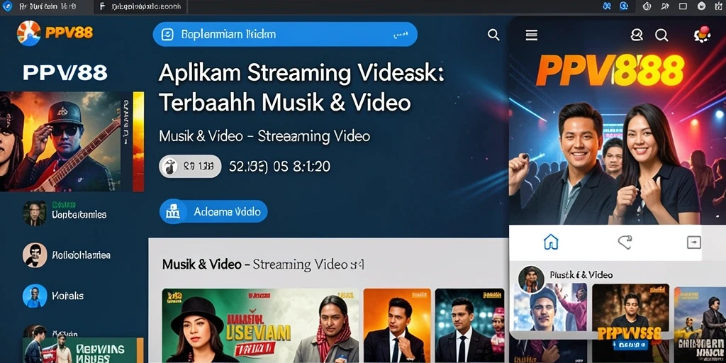 Tampilan antarmuka PPV88 yang intuitif untuk streaming video.