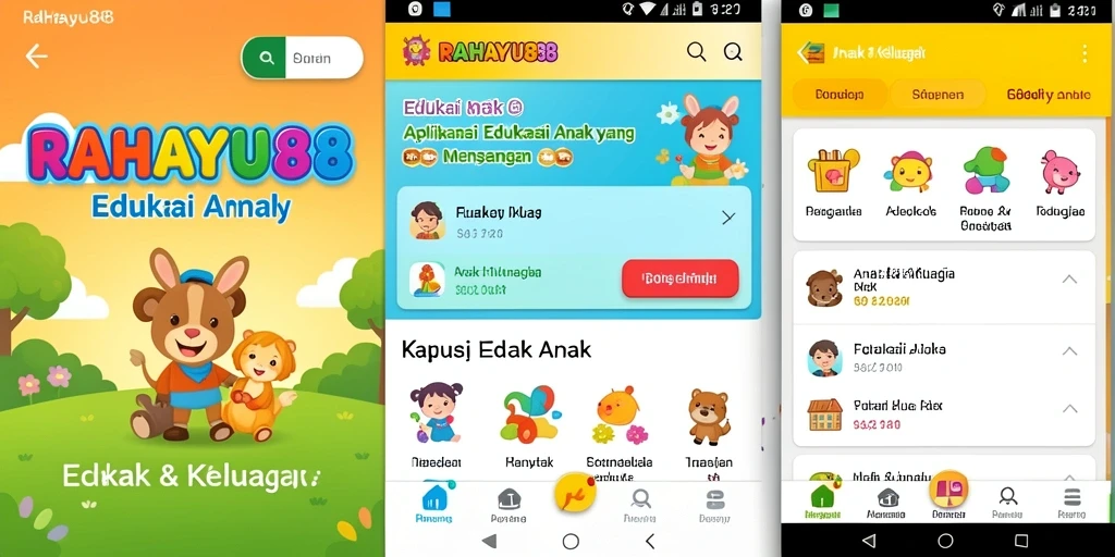 Antarmuka RAHAYU88 yang ramah anak dan edukatif.