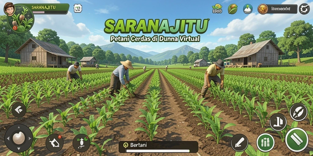 Antarmuka SARANAJITU yang menawan dengan aktivitas bertani.