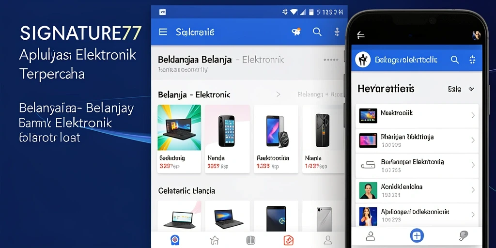Tampilan antarmuka SIGNATURE77 yang menarik dan fungsional.