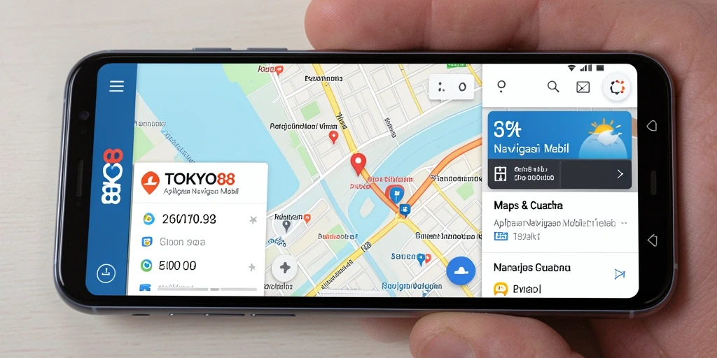 Antarmuka aplikasi TOKYO88 yang intuitif untuk navigasi mobil.